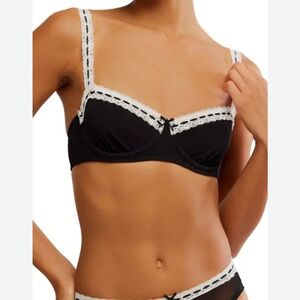 Free people intimates so sweet balconette (black)